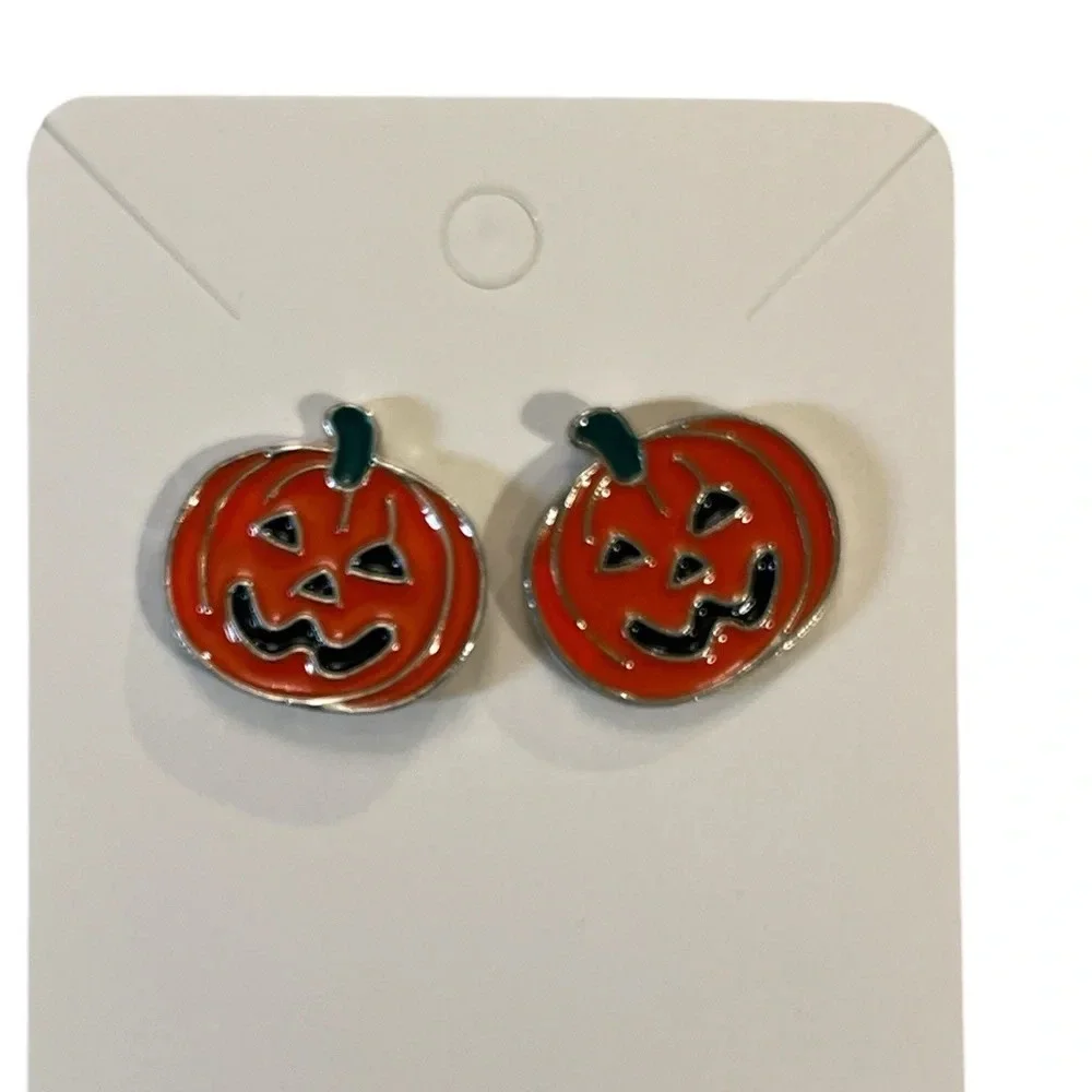 NWT 3 for‎ $20 Jack’o’lantern pumpkin pierced stud earrings “you pick 3”